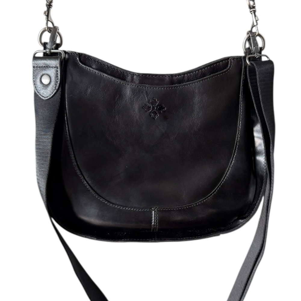 Patricia Nash Caletta Women's Leather Crossbody Hobo Bag Purse Black - Picture 2 of 14